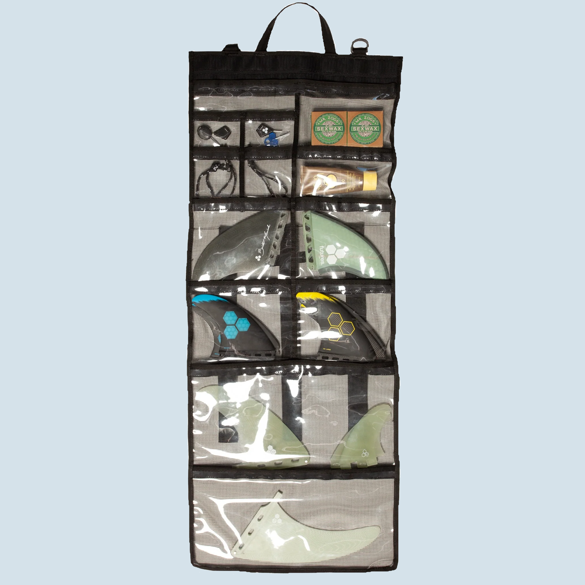 Channel Islands Fin Pack ausgerollt von vorne