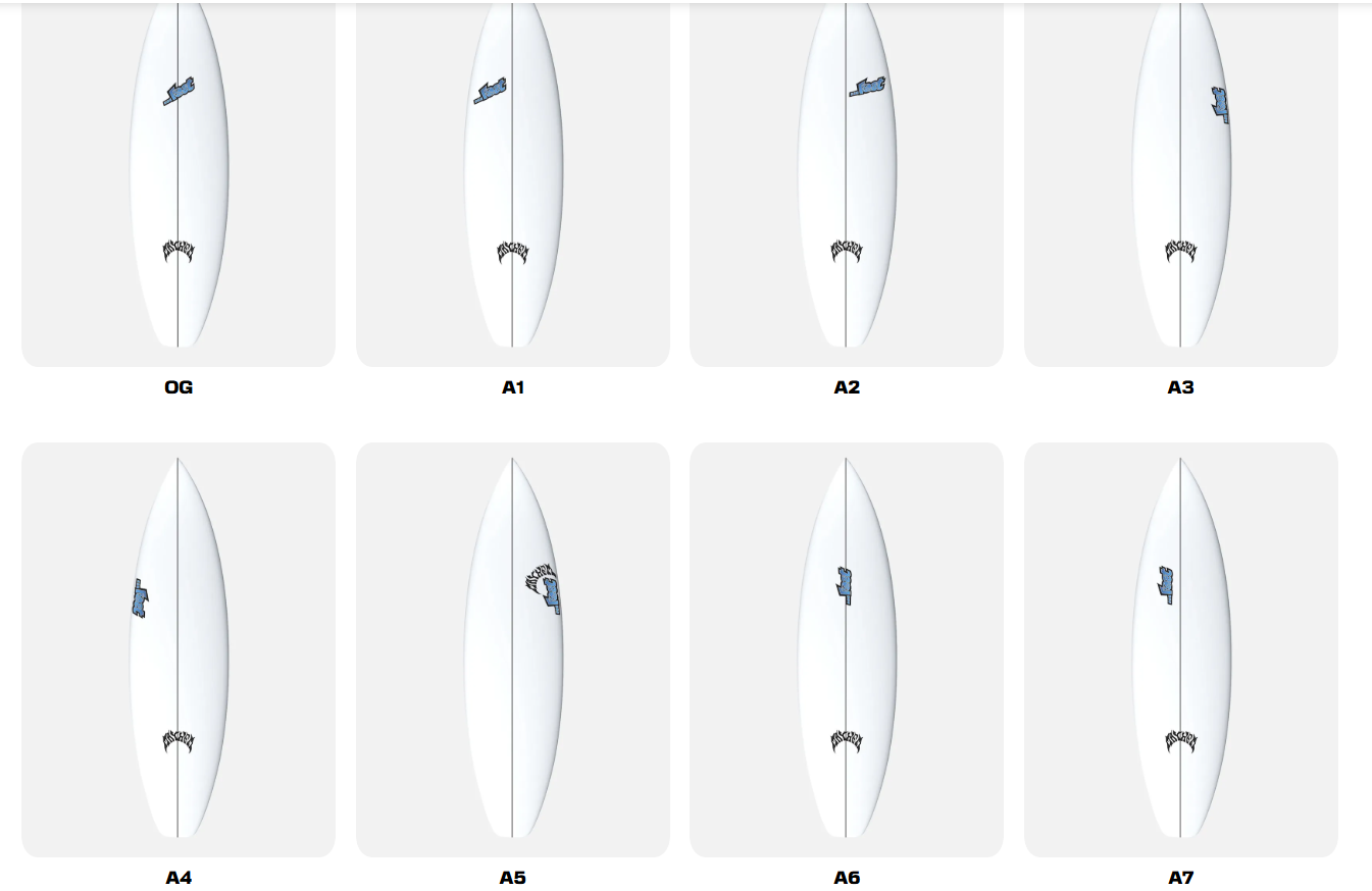 Wähle hier dein Lost Custom Logo Placement aus