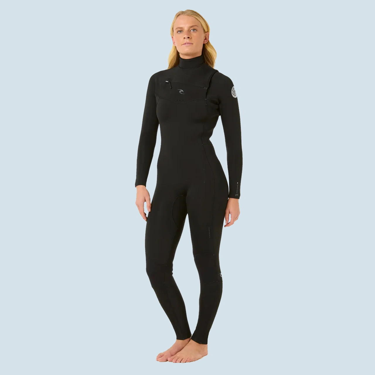 Rip Curl Women's Dawn Patrol Chest Zip in schwarz (black) von vorne