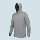 Florence Marine X Sun Pro Adapt Hooded Longsleeve UPF Shirt in light heather grey