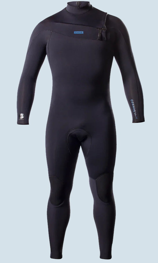 Adelio Connor 5/4 Deluxe Hooded Black Steamer Wetsuit