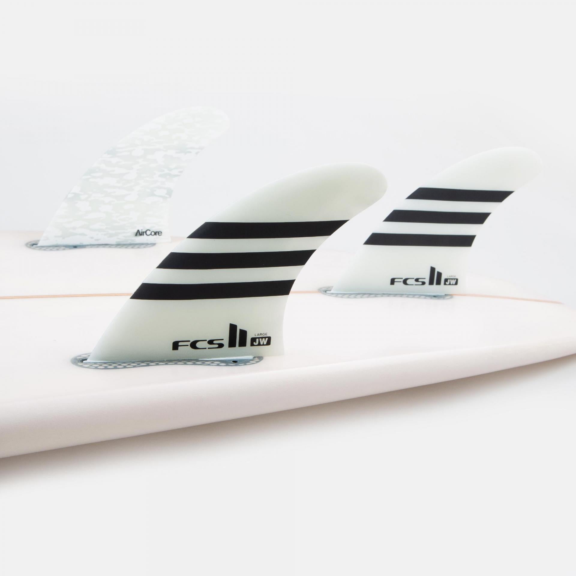 FCSⅡ JW サーフボードフィン 3枚セット ホワイト/グリーン FCS II JW PC Tri Fin Set (black/white) – Frittboards