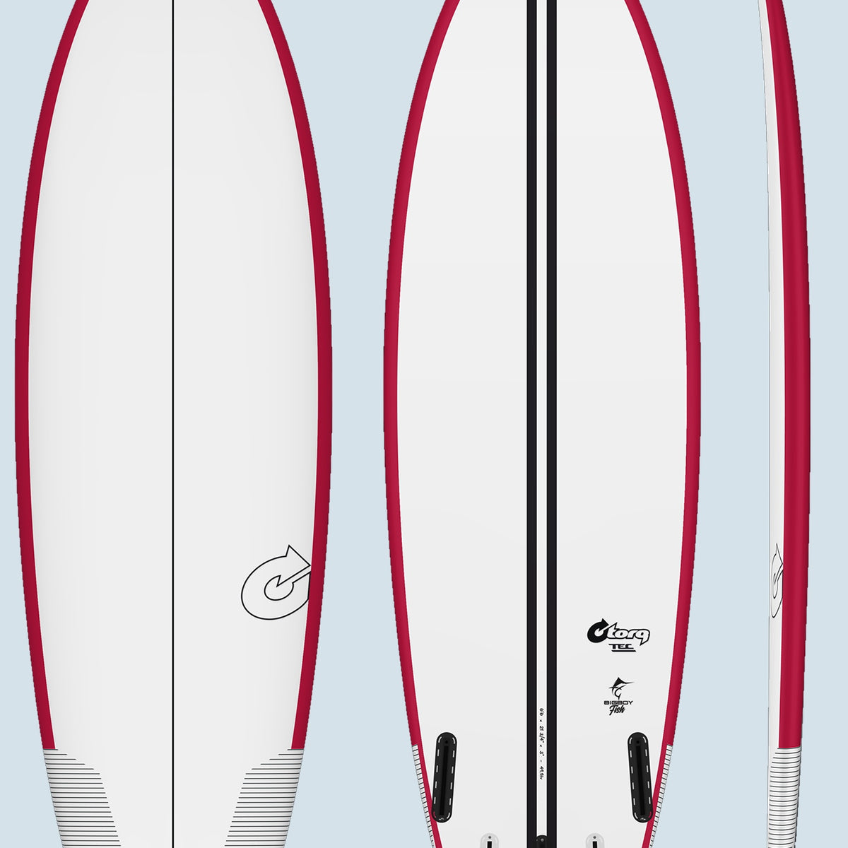 Torq Mod Fish Red Rails Torq TEC Epoxy Bigboy Fish (Red Rails) – Frittboards
