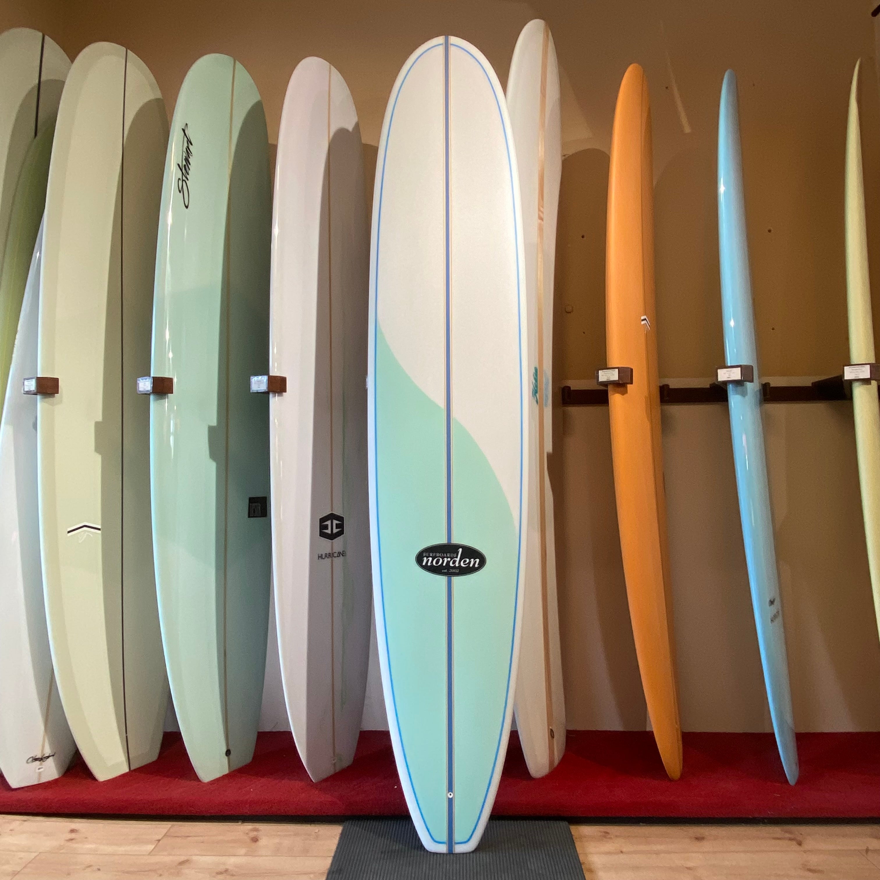 Norden Surfboards Performer Custom Longboard in Glacier