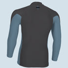 Oneill Hyperfreak Longsleeve Rashguard in Tempered Steele/Blue von hinten