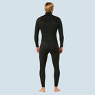Rip Curl Dawn Patrol Chest Zip Wetstuit Steamer in Black von hinten