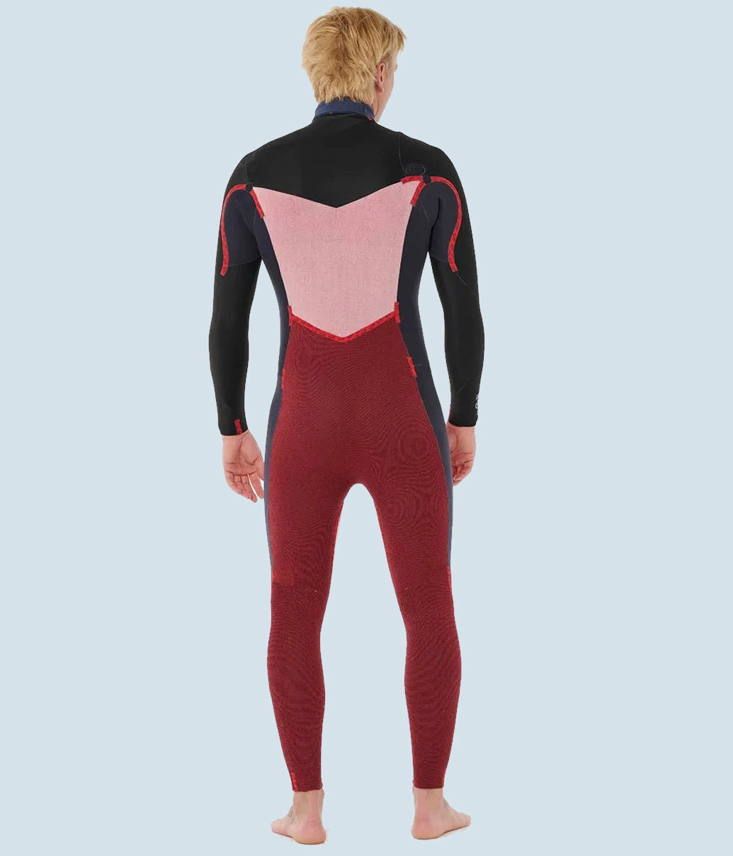 Rip Curl Dawn Patrol Chest Zip 5/5 in schwarz Innenansicht Rücken