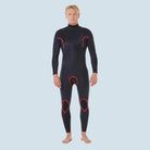 Rip Curl Dawn Patrol Pro Chest Zip Steamer in Black von innen