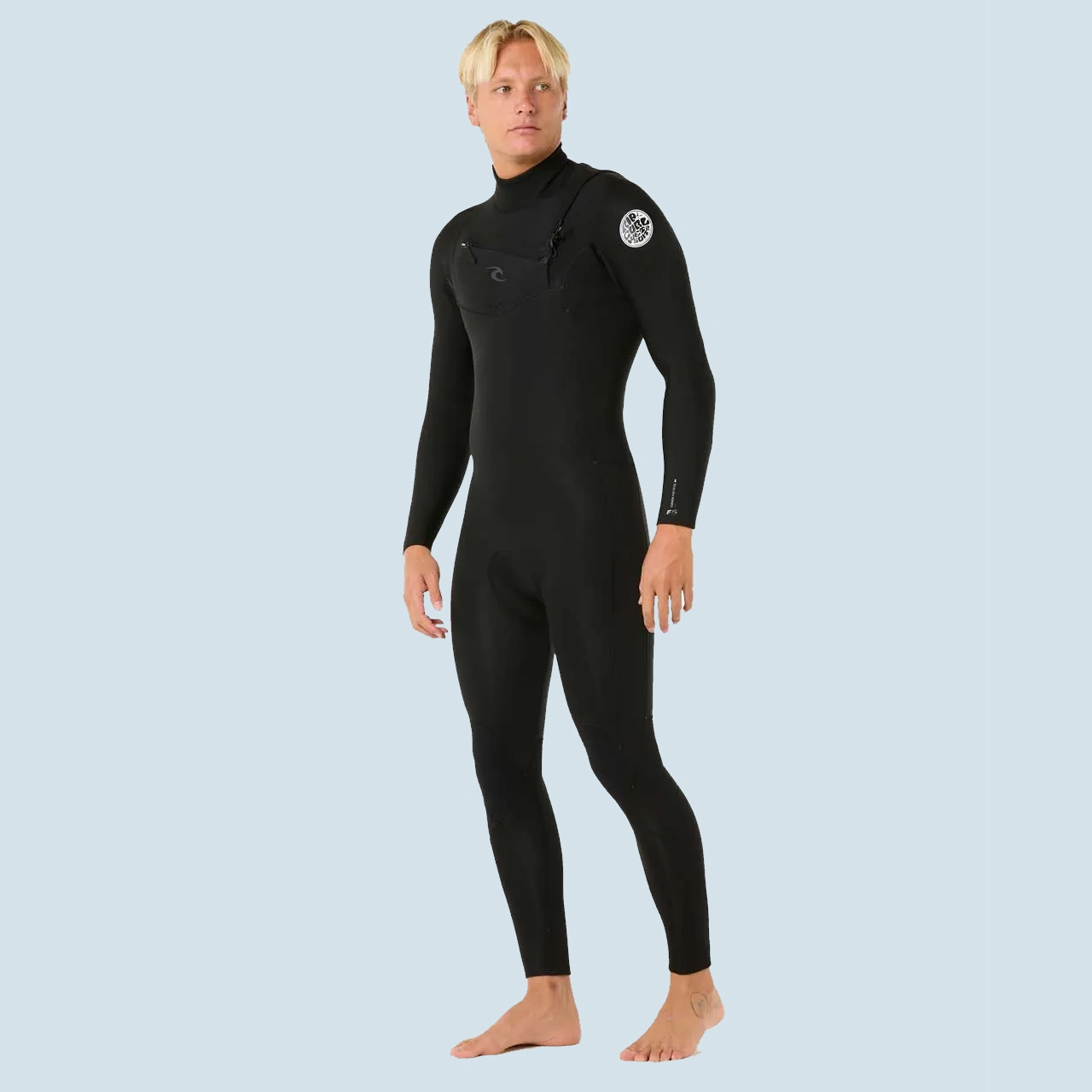 Rip Curl Dawn Patrol Pro Chest Zip Steamer in Black - Seitenansicht