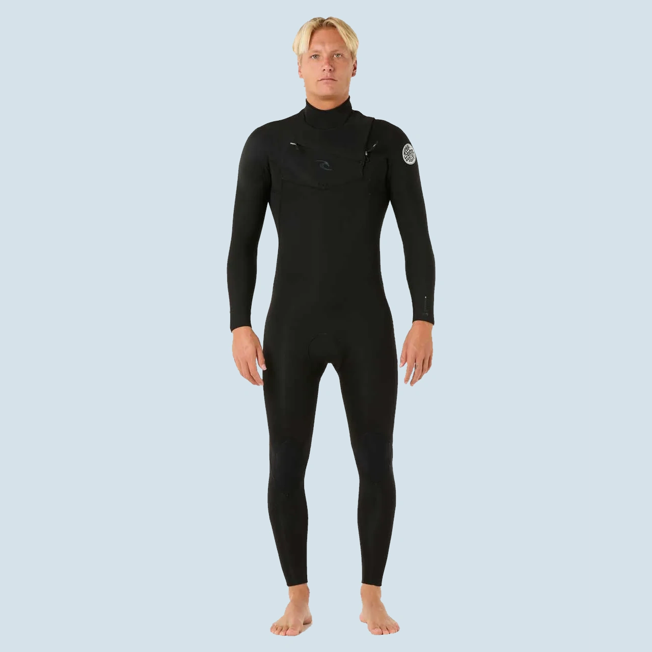 Rip Curl Dawn Patrol Pro Chest Zip Steamer in Black von vorne
