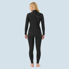 Rip Curl Women's Dawn Patrol Back Zip 4/3 in black von hinten