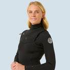 Rip Curl Women's Dawn Patrol Chest Zip in schwarz (black) - Detailansicht