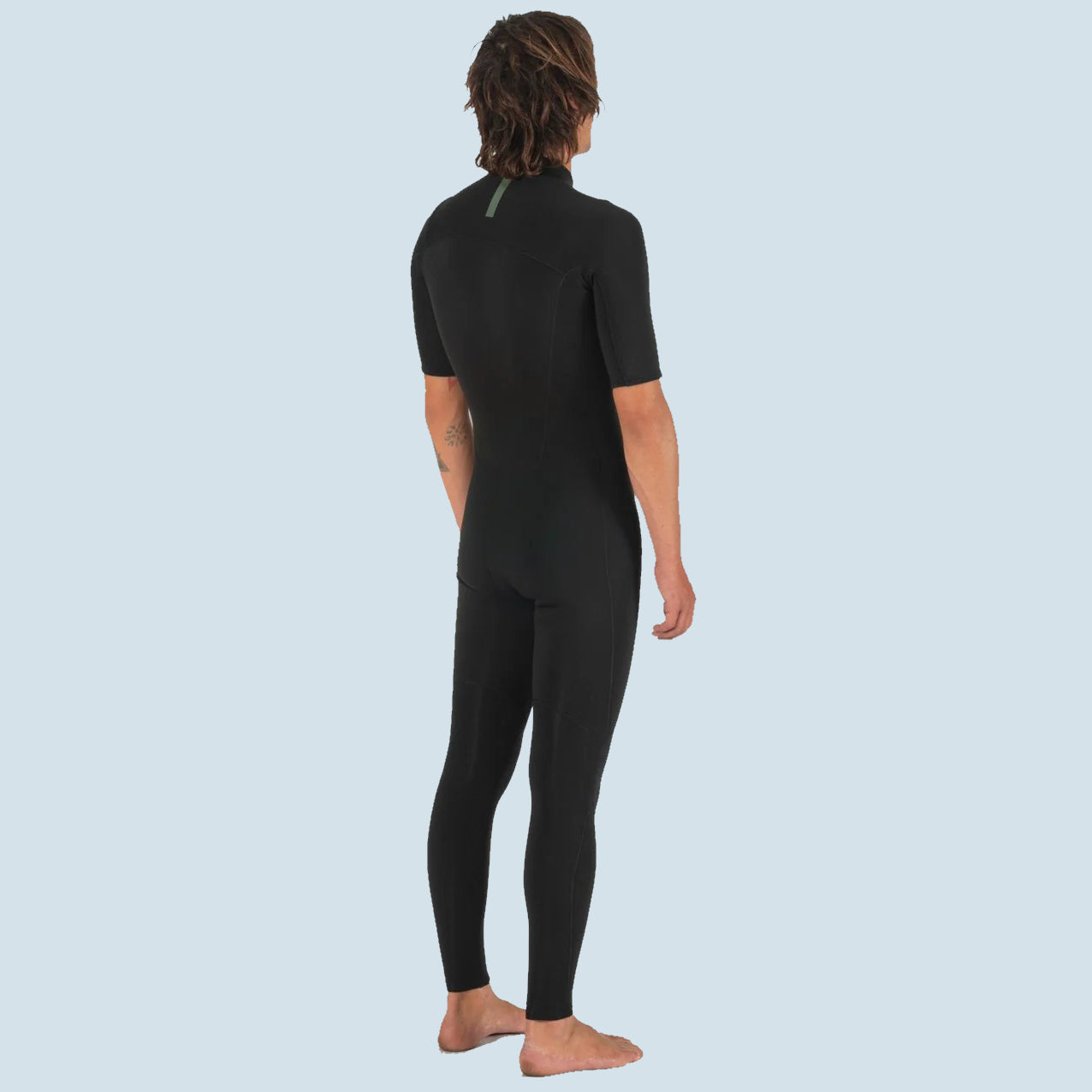 Vissa Natural Seas 2/2mm Shortsleeve Fullsuit in schwarz von hinten