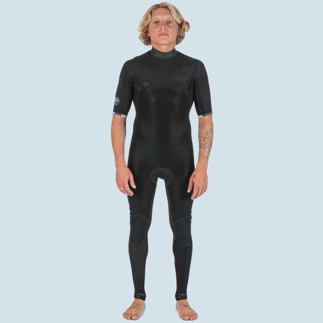Vissa Natural Seas 2/2mm Shortsleeve Fullsuit in schwarz Inside Out