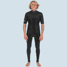 Vissa Natural Seas 2/2mm Shortsleeve Fullsuit in schwarz Inside Out