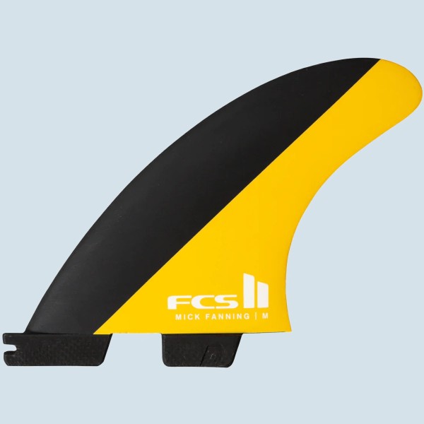 FCS II MF PC Tri Fin Set (black/mango)