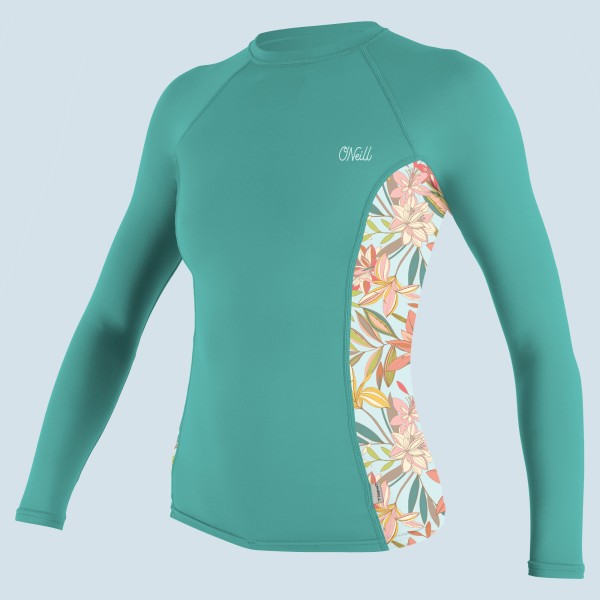 O'Neill Side Print L/S Rash Guard (canton/dalia)